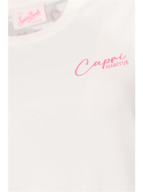 T-shirt Emilie in cotone con stampa Capri Habitué Mc2 Saint Barth | EMI000109355L